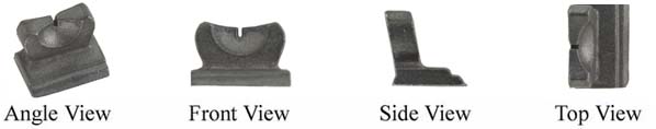 Rear sight, 
semi-buckhorn style for 15/16", or 1" octagon barrel,
wax cast steel
